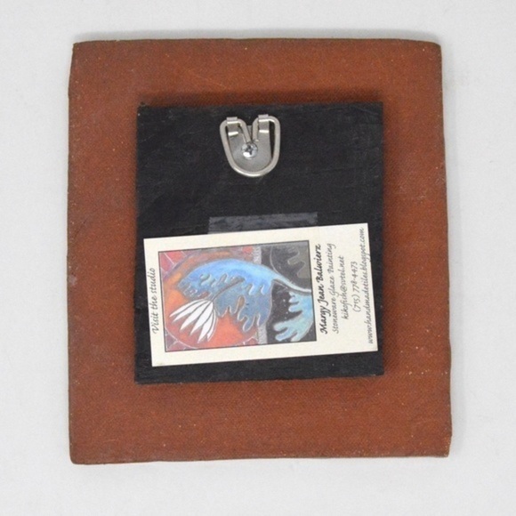 Margy Jean Balwierz Handmade Stonewear Flower Tile - Picture 5 of 6